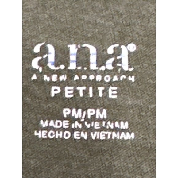 A.N.A. A New Approach Olive Green Y2K Grunge Short Sleeve Blouse Size PM - Picture 7 of 9